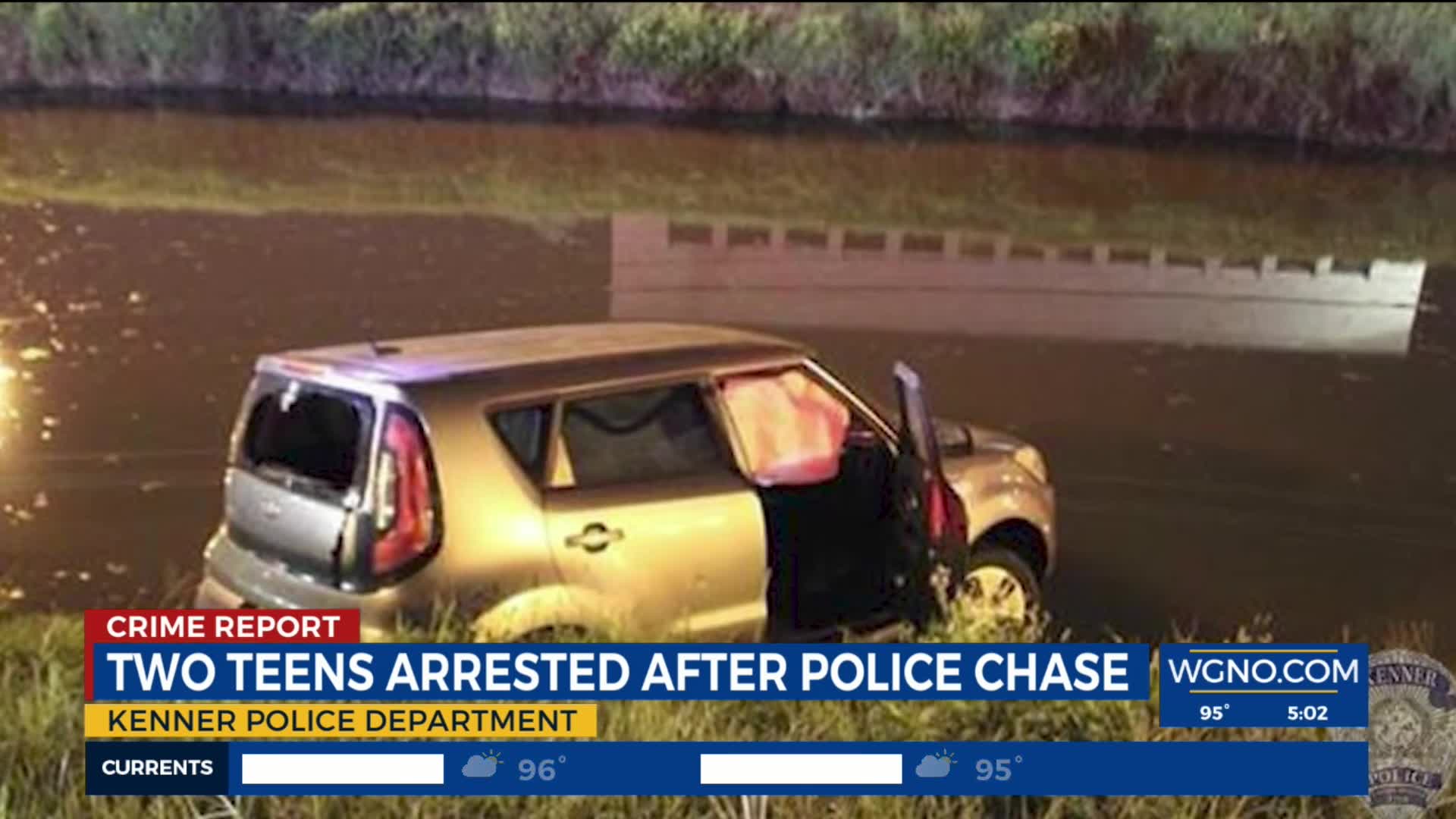 Two teenagers arrested after Kenner police chase ends in crash in ...