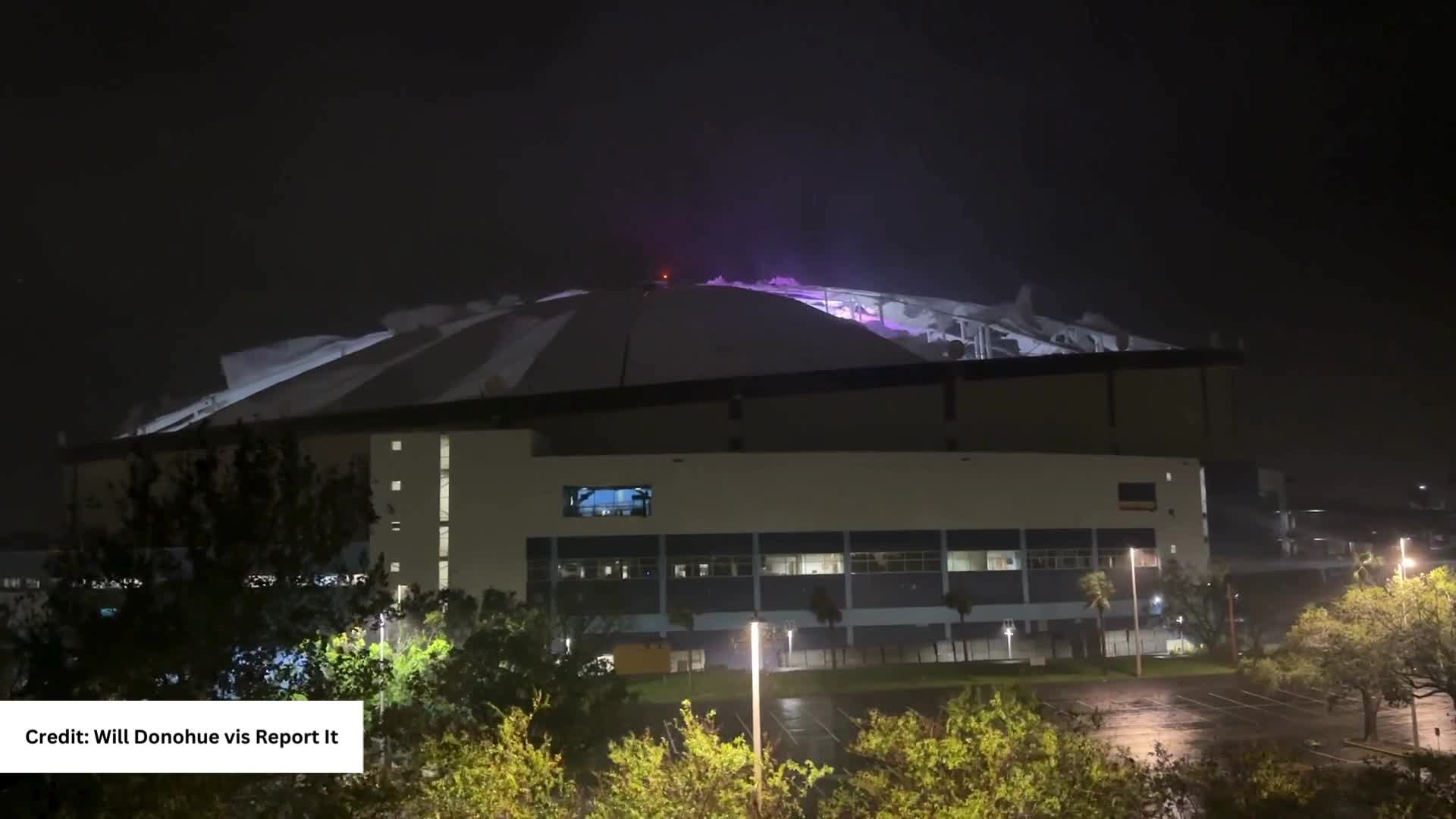 Wind gusts tears roof off of Tropicana Field KGET 17 Tropicana Field Christmas