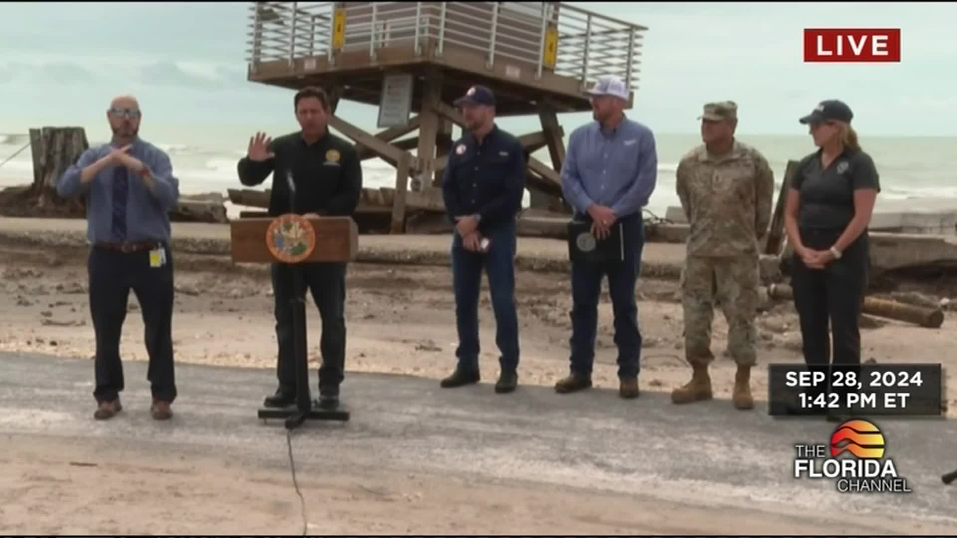 Gov. Ron DeSantis speaks on recovery efforts after Hurricane Helene WFLA