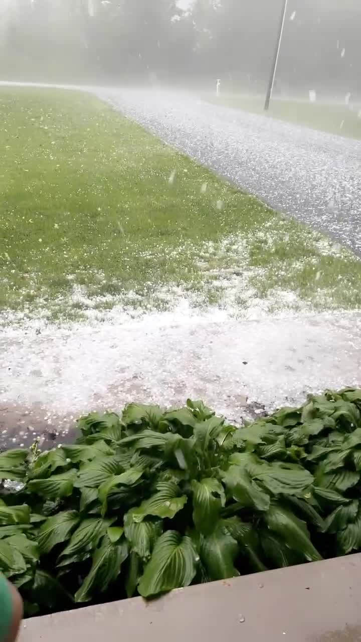 Video of hail in Nortonville during severe weather Eyewitness News